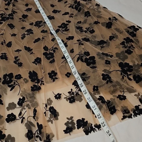 Romantic Tiered Ruffled Maxi Skirt | Black Tulle Evening Skirt | Size Small - Picture 8 of 11